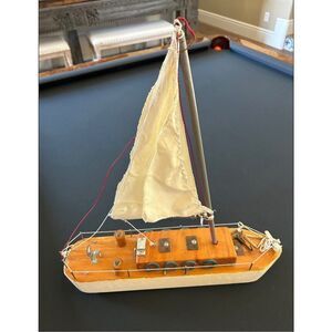 Handmade Folkart Sail Boat